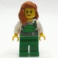 Criminal, Woman, Green Overalls over Prison Shirt, Dark Orange Hair