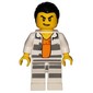 Criminal Carl Cold, Open Prison Shirt #86737 over Orange Top, Black Hair