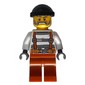 Criminal, Prison Shirt with Suspenders and Belt, Black Hat, Beard