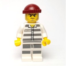 Criminal, Prison Shirt with #50380, Dark Red Hat (fig-007914)