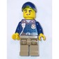 Policeman, Dark Blue Shirt with Radio and Badge, Dark Tan Legs, Dark Blue Cap