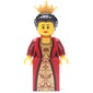Queen - Red Torso, Red Slope for Legs, Black Hair