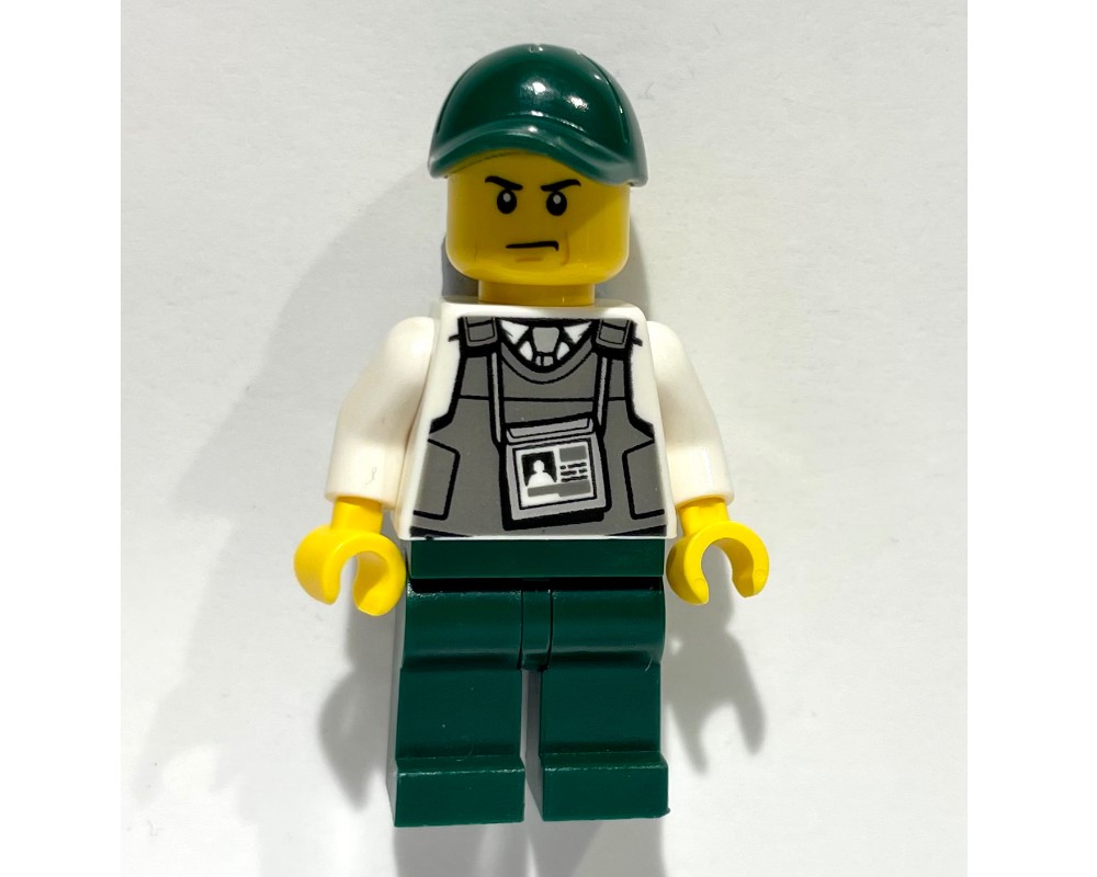 LEGO Set fig-007965 Security Guard, Dark Bluish Gray Vest with ID Badge ...