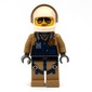 Policewoman, Dark Blue Vest over Dark Tan Jacket with Zipper and Badge, White Helmet with Visor, Sunglasses