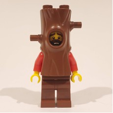 Criminal, Red Jacket over Prison Shirt, Tree Disguise (fig-007967)