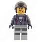 Criminal, Woman, Open Dark Bluish Gray Jacket with Zipper over Prison Shirt, Black Helmet with Visor
