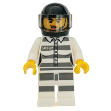 Criminal, Woman, Prison Shirt with #50382, Black Helmet with Visor, Headset (fig-007980)