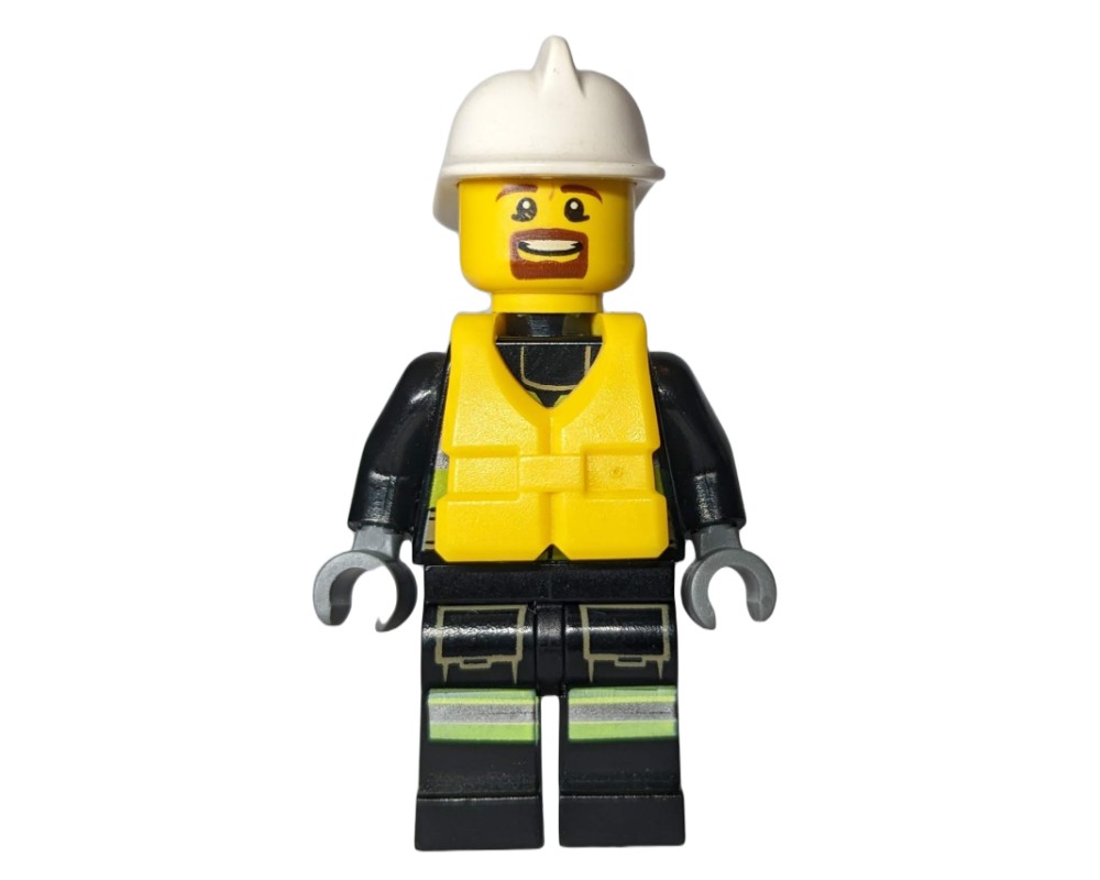 LEGO Set fig-008068 Fireman, Safety Vest with Flashlight, Pocket, and ...