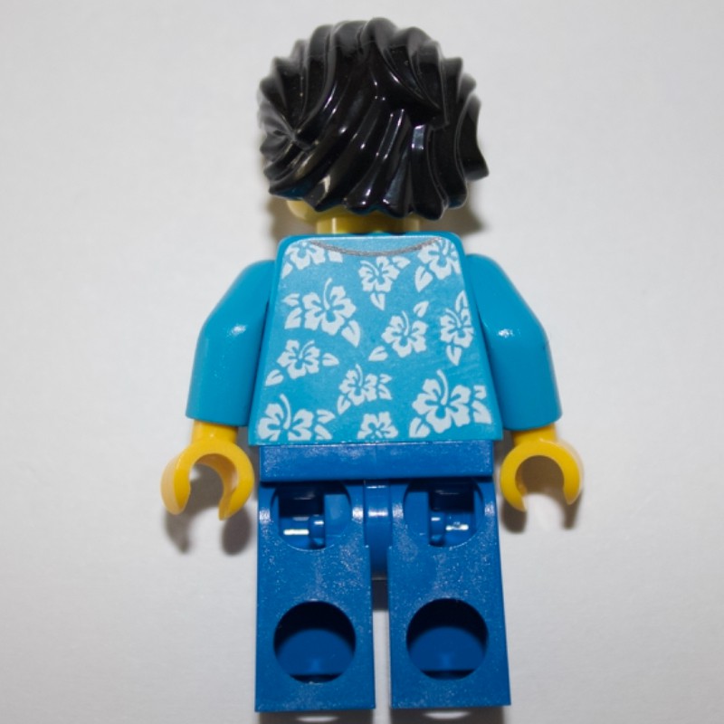 LEGO Man with Dark Azure Open Shirt Minifigure