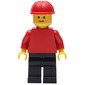 Man, Red Torso, Black Legs, Red Hard Hat (3626b Head)