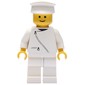 Man, White Jacket with Zipper, White Legs, White Hat