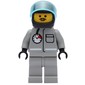 Fireman, Shirt with Gauge and Pocket, Light Gray Legs, Black Helmet with Visor