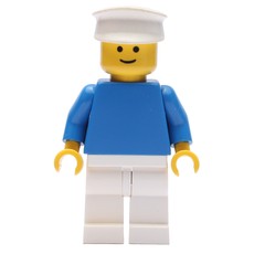 Man, Blue Torso, White Legs, White Hat (fig-008153)