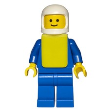 Man, Blue Shirt with Buttons and Pockets, Blue Legs, White Helmet, Yellow Vest (fig-008157)