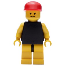 Man, Plain Black Swimsuit, Red Cap (fig-008158)