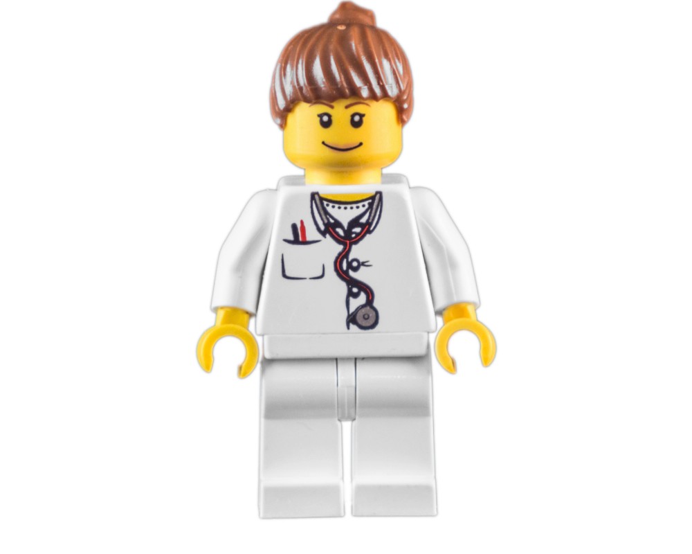 LEGO Set fig008176 Doctor, Woman, White Torso with Stethoscope and