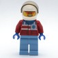 Paramedic, Red Jacket with Star of Life, White Helmet with Visor, Orange Sunglasses