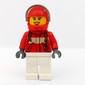 Paramedic, Woman, Red Jacket, White Legs, Red Helmet with Visor