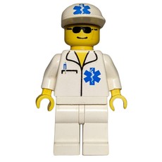 Axel - Doctor, White Shirt with Pocket and Star of Life, White Cap with Star of Life, Sunglasses (fig-008205)