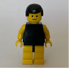 Man, Plain Black Swimsuit, Black Hair (fig-008206)