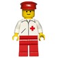 Doctor, White Jacket with Red Cross, Red Legs, Red Hat