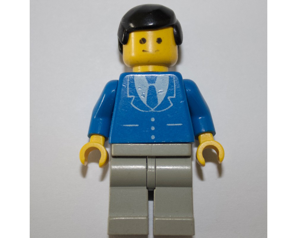 LEGO Set fig-008297 Man, Blue Jacket with Tie and Three Buttons