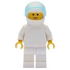 Man, Plain White, Helmet and Visor (fig-008299)