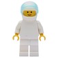 Man, Plain White, Helmet and Visor