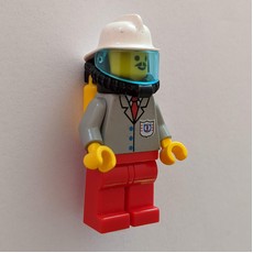 Light Grey Jacket, Red Legs, White Helmet, Breathing Apparatus (fig-008308)