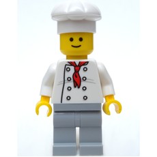 Chef, Red Neckerchief, Light Bluish Gray Legs (fig-008311)