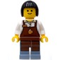 Barista, White Torso, Reddish Brown Apron, Sand Blue Legs, Dark Gray Side Shadows