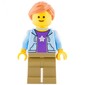 Bright Light Blue Torso, Jacket, Olive Green Legs, Dark Orange Hair