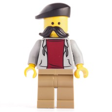 Light Bluish Grey Torso, Dark Tan Legs, Mustache, Barrett (fig-008318)