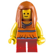 Kid, Orange Torso, Red Legs, Dark Orange Hair (fig-008321)