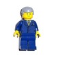 Dark Blue Torso, Suit, Dark Blue Legs, Light BLuish Grey Hair