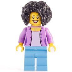 Medium Lavender Torso, Medium Blue Legs, Black Hair (fig-008334)