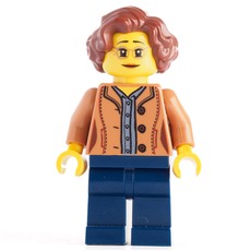 Medium Nougat Torso, Dark Blue Legs, Reddish Brown Hair (fig-008335)