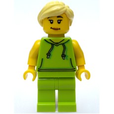 Lime Torso, Lime Legs, Bright Light Yellow Hair (fig-008338)