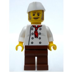 Chef - White Torso, Reddish Brown Legs (fig-008340)