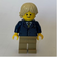 Dark Blue Torso, Jacket, Dark Tan Legs, Tan Hair (fig-008346)