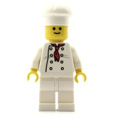 Chef - White Torso, White Legs, White Hat (fig-008347)