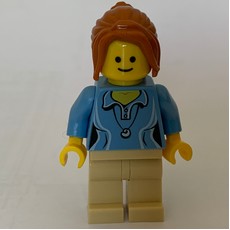 Medium Blue Torso, Tan Legs, Dark Orange Hair (fig-008348)