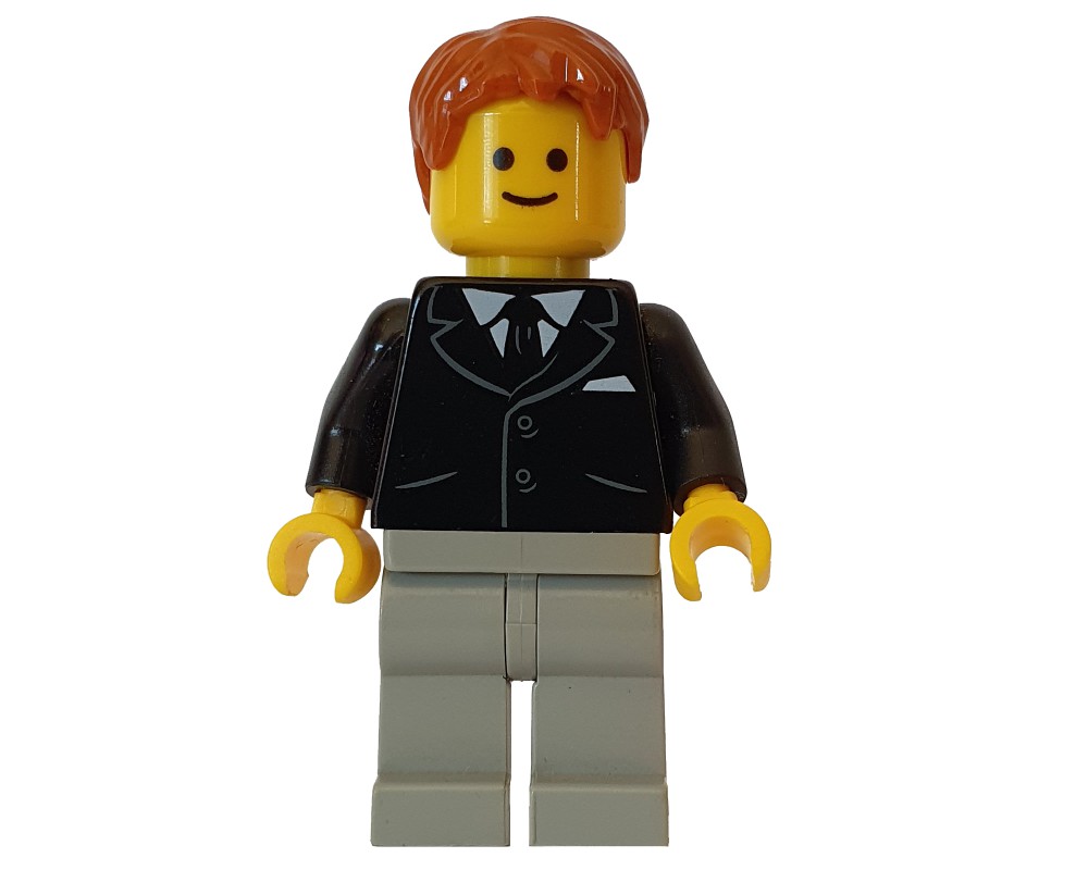 LEGO Set fig-008350 Black Torso Jacket, Light Bluish Gray Legs, Dark ...