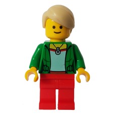 Green Torso, Red Legs, Tan Hair (fig-008351)