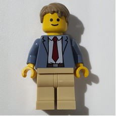 Detective Ace Brickman - Sand Blue Torso, Tan Legs, Dark Tan Hair (fig-008360)