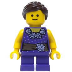 Kid, Dark Purple Torso, Dark Purple Legs, Dark Brown Hair (fig-008369)