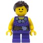 Kid, Dark Purple Torso, Dark Purple Legs, Dark Brown Hair