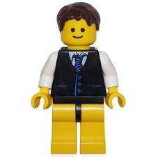 Black Torso Jacket, Yellow Legs, Black Hair (fig-008374)
