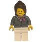 Dark Bluish Grey Torso, White Legs, Dark Brown Hair