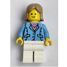 Medium Blue Torso, White Legs, Dark Tan (fig-008382)
